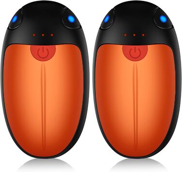 Електричні грілки для рук VTHW, набір 2 шт. - 20 годин тепла, USB, 3 температурні режими, для спорту та Raynaud's, помаранчевий