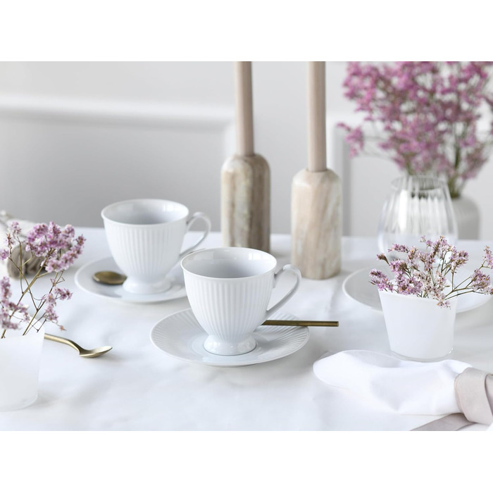 CreaTable Серія Valencia Pastell: 12-Piece Набір посуду з порцеляни для 6 осіб (кремовий, блакитний, зелений)