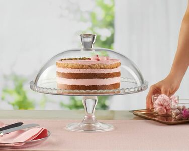 Pasabahce Patisserie - Тортниця скляна з ніжкою та кришкою, 25.4 см