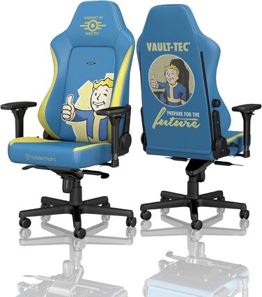 Крісло ігрове Noblechairs Hero Fallout Vault-Tec Edition – PU шкіра, до 150 кг, ергономічне, для дому та офісу