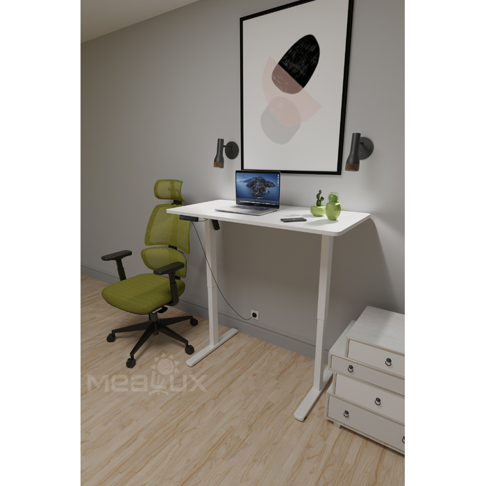 Стіл Mealux PowerDesk Lite White з електрорегулюванням висоти (арт. EVO-201 Lite W/W)