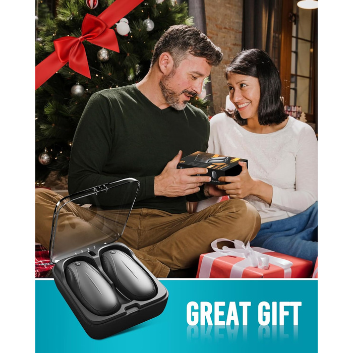 Електричний грієчка для рук 2-в-1 з магнітною основою та зарядним пристроєм, 14000mAh, 3 режими нагріву, для жінок, чоловіків, сімей, гольфу, полюванню та кемпінгу, чорний N7