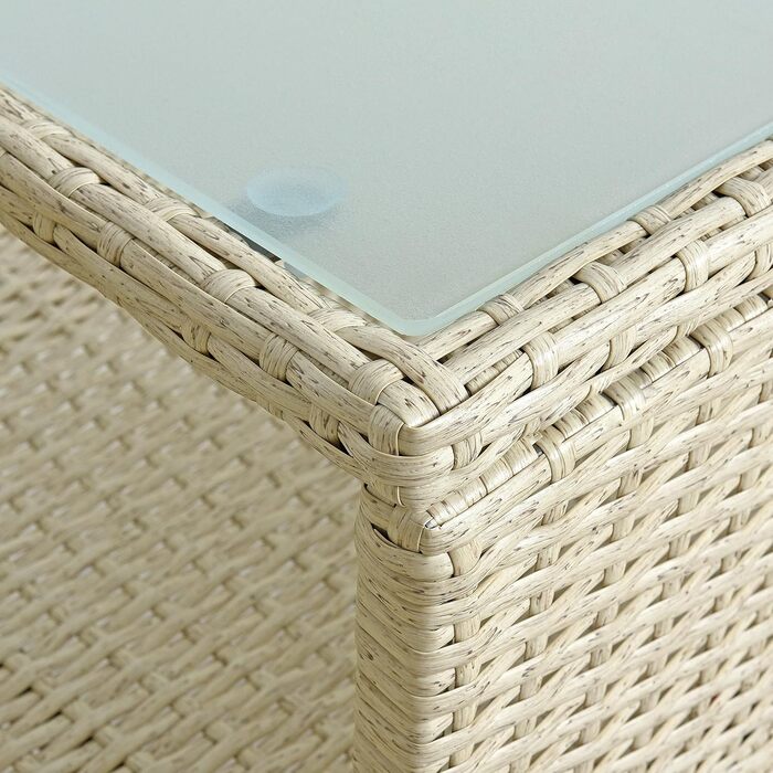 Садова банкетка ESTEXO з ротангу для 2 осіб, бежева: комплект садових меблів для балкона та саду