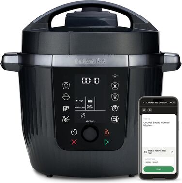 Instant Pot Plus 9-в-1: Мультикухня, 5.7 л, нержавіюча сталь – мультиварка, скороварка, рисоварка, йогуртниця, су-вид, стерилізатор, підігрівач