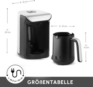 Кавомашина KARACA Hatır для приготування турецького кави з функцією обсмажування, 535W, 5 чашок, автоматичне нагрівання, антрацит