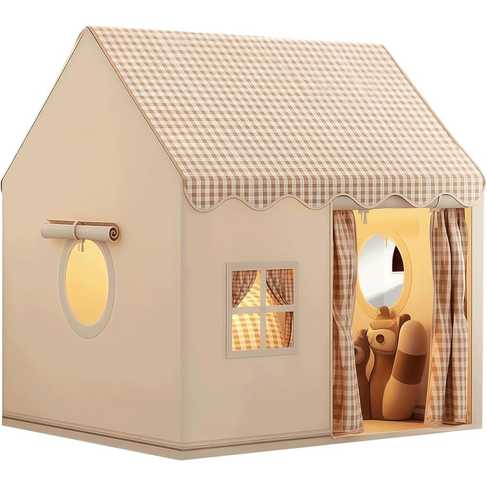 Дитячий намет-будиночок для гри в приміщенні (нейтральні кольори)
