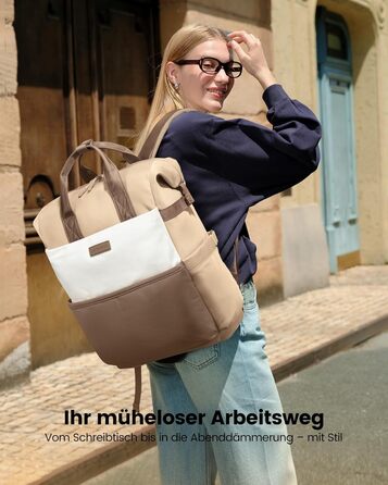 LOVEVOOK Рюкзак для жінок з відділенням для ноутбука 15.6 дюймів, шкільний/туристичний/бізнес, водонепроникний, 15.6 дюймів, 1 Хакі