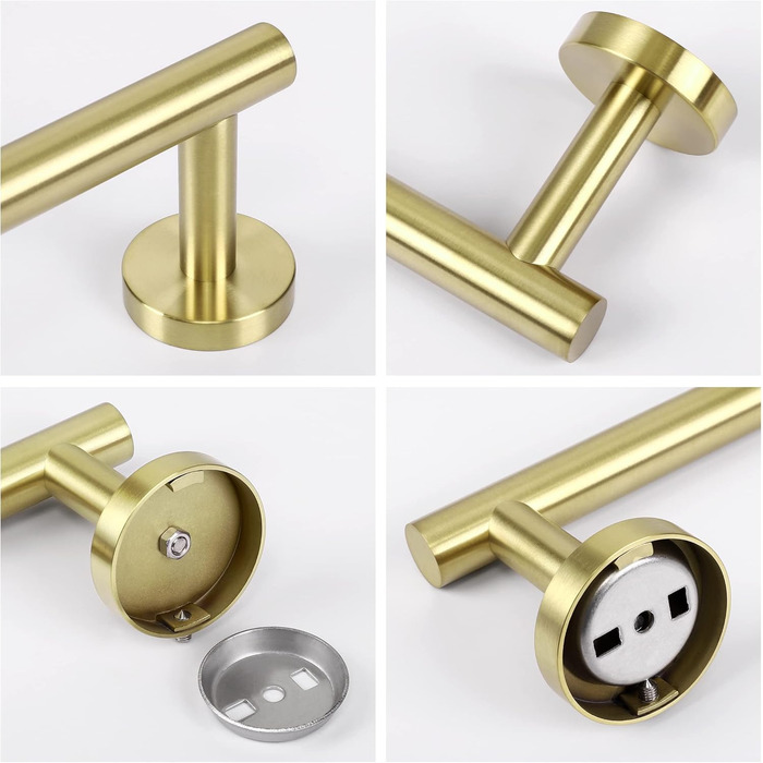 Тримач для рушників KES, стійка для рушників, нержавіюча сталь SUS304, настінний, 70 см, щіткова обробка, A2000S70B-2