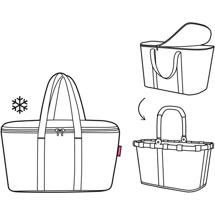 Термосумка Reisenthel Coolerbag (2 шт) чорна - для пікніка, покупок, в дорогу. Якісний поліестер.