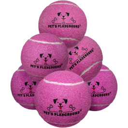 Тенісні м'ячі для собак Pet's Playground 6 рожевих м'ячів м'ячі для цуценят та собак різні розміри