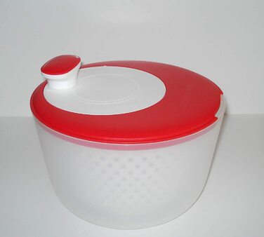 Сушарка для салату TUPPERWARE 3,8 л червоно-біла карусель для салату D226