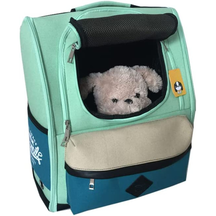 Рюкзак для собак Fihome рюкзак для кішок сумка для перенесення Дорожня сумка сумка для перенесення дихаюча переноска для собак дорожній рюкзак сумка для перенесення домашніх тварин (/) (М, зелений)