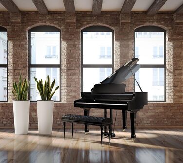 Квітчанка HappyFlower: пластиковий горщик для квітів з вкладишем, кремовий (діаметр 25,5 см, висота 46,5 см)