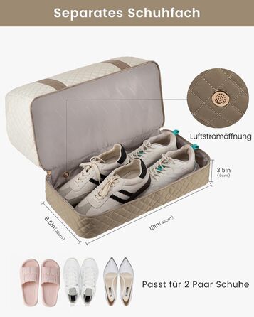 Спортивна сумка LOVEVOOK для жінок з відділом для ноутбука, 40L, з відділенням для взуття, Gym Bag, Travel Duffel, для подорожей, фітнесу, клініки, лікарні (Бежево-хакі)