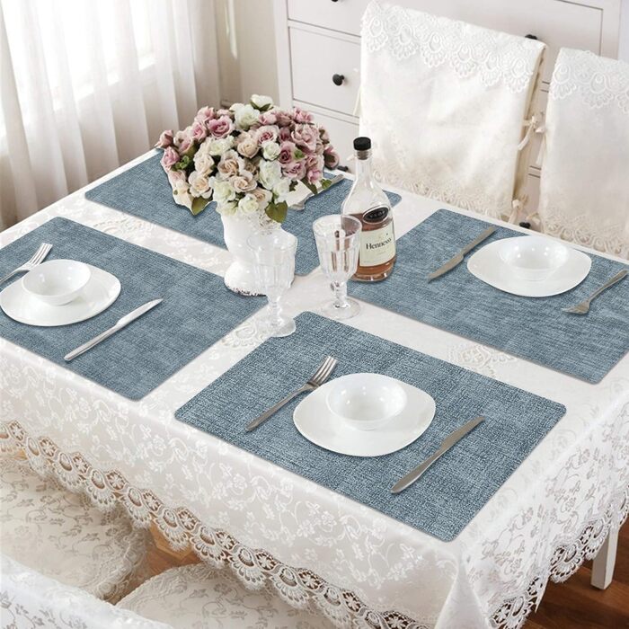 Набори тканинних серветок для столу Burgunderrot (бордові), 8 шт. - легко миються, термостійкі, для кухні, набір для святкування