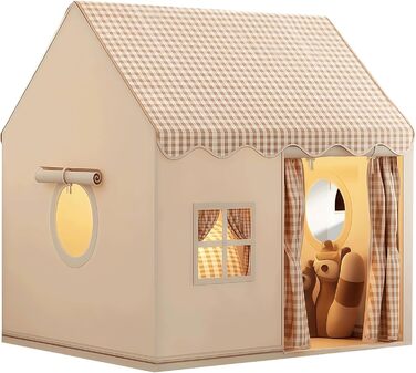Дитячий намет-будиночок для гри в приміщенні (нейтральні кольори)