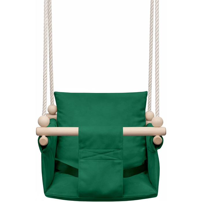 Дитяча гойдалка-крісло MAMOI® для дверей, дерев'яна гойдалка для малюків (Зелений)