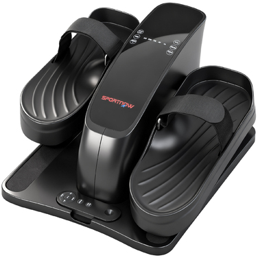 Міні-велотренажер з 12 рівнями навантаження, LED-дисплеєм, пультом дистанційного керування, неслизькою поверхнею, портативний, металевий, пластиковий, чорного кольору