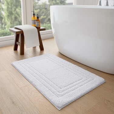 Килимок для ванної кімнати DEXI, м'який, нековзний, миючий, 40 x 60 см, білий
