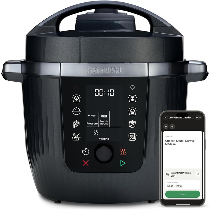 Instant Pot Plus 9-в-1: Мультикухня, 5.7 л, нержавіюча сталь – мультиварка, скороварка, рисоварка, йогуртниця, су-вид, стерилізатор, підігрівач