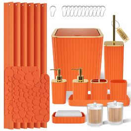 розмір: набір для ванної кімнати + штора для душу + килимки