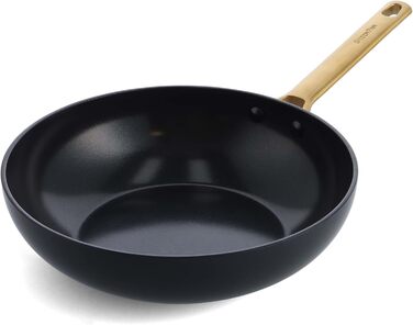 Wok GreenPan Reserve 28 см з антипригарним покриттям Ceramic, чорний, з нержавіючою сталі, без PFAS, для плити та духовки