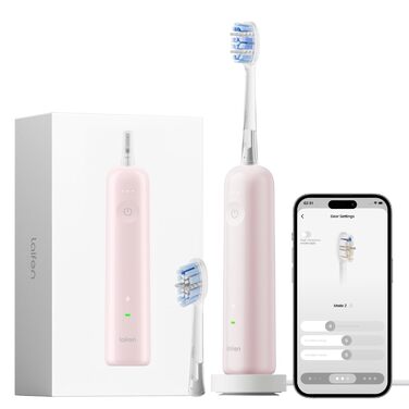 Звукова зубна щітка Laifen Wave Pro рожевого кольору: 6 режимів, акумулятор до 70 днів, контроль тиску, 2 насадки