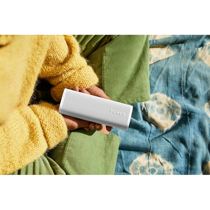 Портативна колонка Sonos Roam 2, водонепроникна, Bluetooth/Wi-Fi, 10 годин, голосове управління, для дому та вулиці, біла