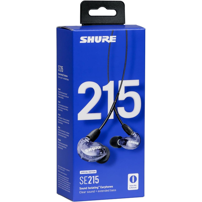 Справжні бездротові навушники Shure AONIC 215 TW2, Bluetooth 5, аудіо преміум-класу, акумулятор 32 години (Gen 2, фіолетовий)