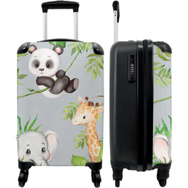 Візок Дитячий міні-чемодан Дорожня валіза Ручна поклажа Подарунок - Джунглі - Панда - Слон - Жираф - 55x35x20см