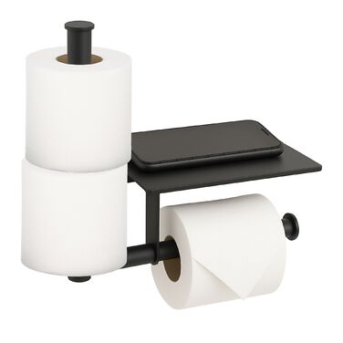 Тримач туалетного паперу Relaxdays з полицею