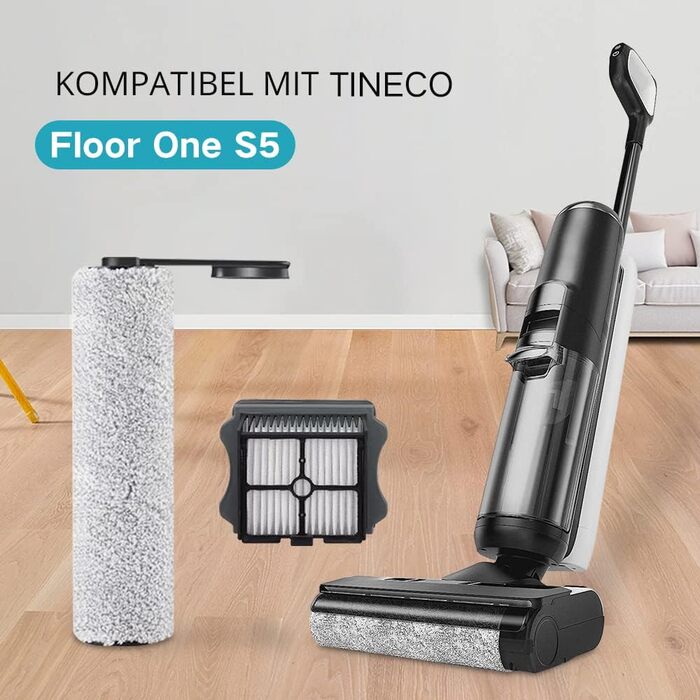 Змінний щітковий валик і фільтр для пилососа для пилососів Tineco Floor One S5 / Floor One S5 PRO 2 акумуляторних пилососа для вологого і сухого прибирання (2 щітки