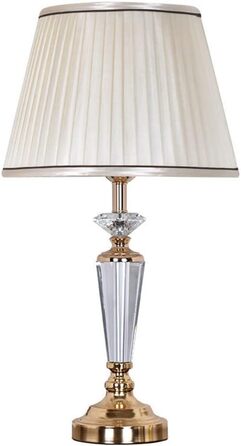 Сучасна нічна лампа Mengjay з кришталем та абажуром з тканини, E27, 40W, D30*H55CM - для спальні, вітальні, готелю, кафе