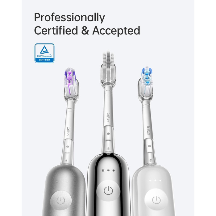 Електрична звукова зубна щітка Laifen Wave з 3 насадками, IPX7, магнітна зарядка, для дорослих