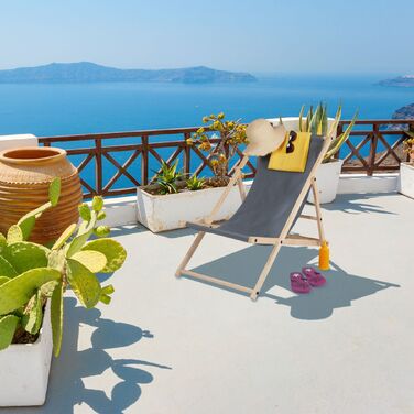 Розслаблюючий шезлонг Relaxdays з дерева, складаний