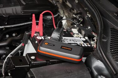 Osram BATTERYstart 400: Літієвий пусковий пристрій 2000A 12V з Powerbank, для бензинових та дизельних двигунів до 8L/4L, 16800mAh