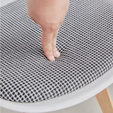 Стільці для їдальні в скандинавському стилі, ретро-дизайн, м'які, для кухні/офісу, з масивних букових ніжок (набір 6 шт., білий)