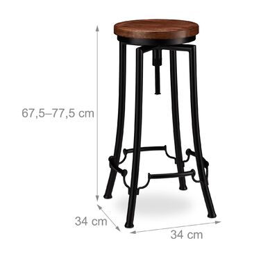 Барний стілець Relaxdays Industrial