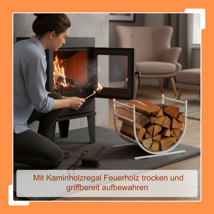 Сучасна полиця для дров Relaxdays U-подібної форми