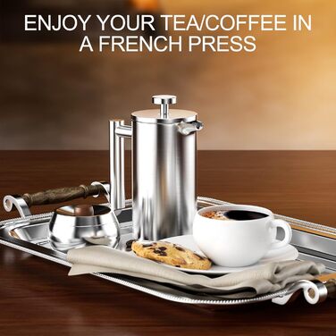 French Press Uootach 350 мл: кавоварка з нержавіючої сталі, тришаровий фільтр, для дому, подорожей, кемпінгу