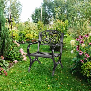 Старовинний металевий садовий стілець Relaxdays