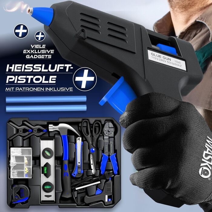 Набір інструментів MASKO 1400 предметів в алюмінієвому кейсі на колесах | Професійний інструментальний візок для дому, авто, хобі та майстерні (Синій)