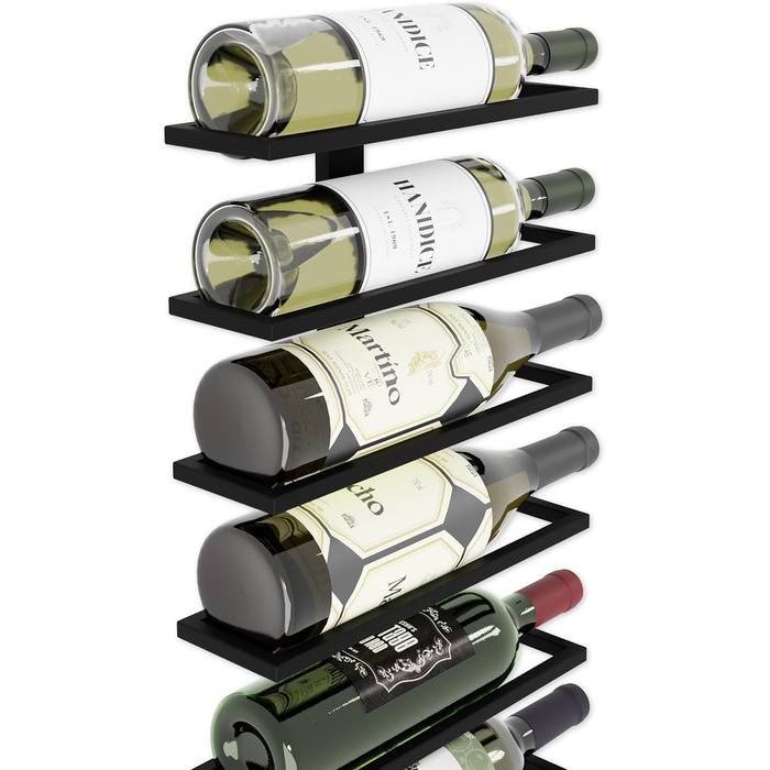 Металева полиця для вина Lenmar LOFT, 90 x 28 x 10 см, 10 місць, для пляшок, стелаж для вин, полиця для пляшок, кellerregal, міцна, для зберігання вина