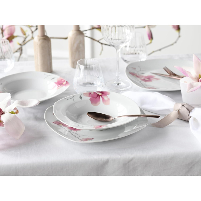 Набір посуду CreaTable Amelie AIKO, 18 предметів, порцеляна, для миття в посудомийній машині та використання в мікрохвильовці