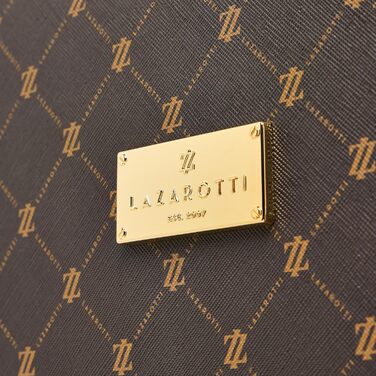 Набір валіз Lazarotti Palermo 2 шт. (S 55 см + L 79 см) | Легкі, гібридні, з логотипом та захистом кутів | 4 колеса, TSA-замок | Для жінок та чоловіків (Колір: Dark Brown)