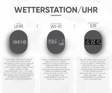 Дзеркало для ванної кімнати Artforma з підсвічуванням, 120x70 см, без рами, сучасний дизайн, індивідуальне замовлення