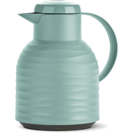 Термос Emsa Samba Wave Isolierkanne, 1 літр, Quick Press, скло, зелений, Made in Germany