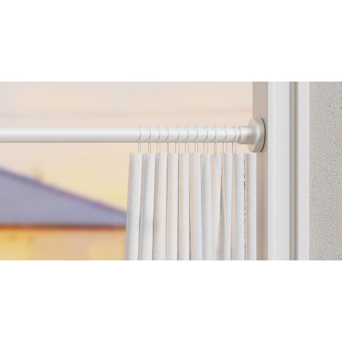 Штанга для душу без свердління, 85-270 см, чорна, Ø32 мм – для ванної, балкону, шафи