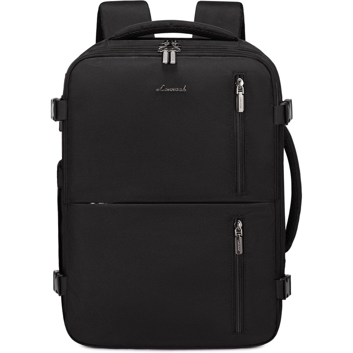 Рюкзак LOVEVOOK для ручної поклажі 40x30x20, 24л, для ноутбука 14 дюймів, з USB, чорний