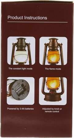 Світлодіодний ліхтар вінтажний штормовий ліхтар, мерехтливе полум'я з двома режимами освітлення, лампа на батарейках з пультом дистанційного керування, водонепроникний для внутрішнього саду на відкритому повітрі, кемпінгу, патіо, ганку, 2 шт. и міді